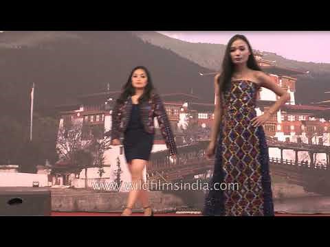 Bhutanese women model designer-wear: Bhutan Week Designer Collection Collection