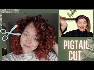 Pig Tail DIY HAIR CUT?? CURLY HAIR Follwing ManesbyMell's tutorial
