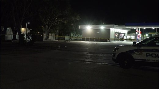 St. Pete police are investigating a shooting at a Mobil Gas Station