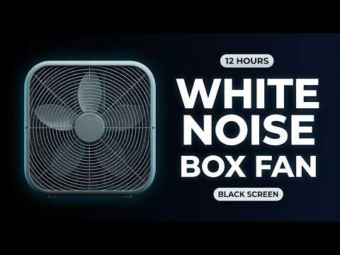 White Noise for Sleeping | Box Fan (Medium Speed) | 12 Hours Black Screen