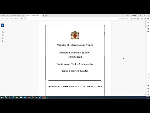 PEP Mathematics Grade 6 2024 Performance Task Answers