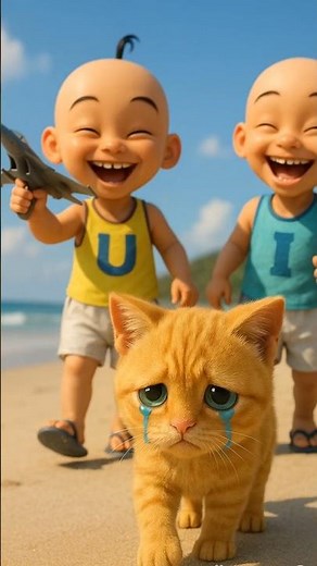 Funny Cat Video: Upin & Ipin’s Jet Adventure and the Funny Centipede Surprise!