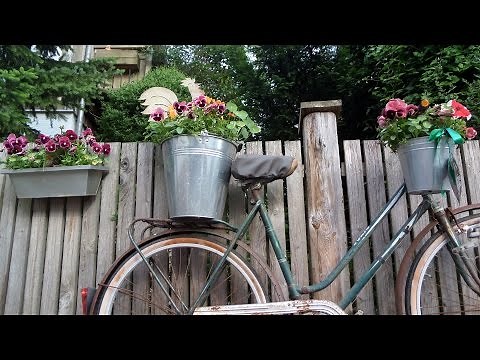 DIY:BLUMEN-Werkstatt, NOSTALGIE Deko mit Blumen,GARTEN DEKO, ...selber machen.Aus ALT mach NEU !