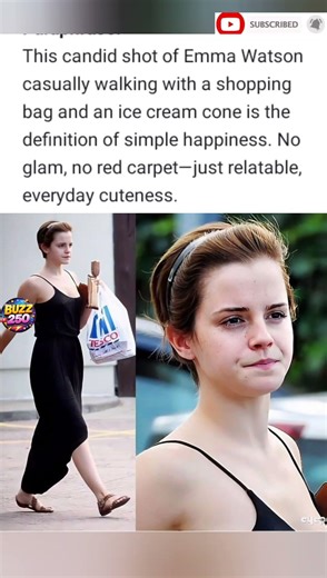 Emma Watson with a Shopping Bag & Ice Cream = Pure Joy 🍦🛍️ #emmawatson