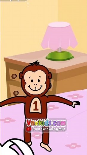 🐵 One Little Monkey Jumping on the Bed 🌈