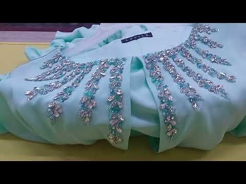 Hand Zari Embroidery Pattern | Detailed Beadwork for Designer Dresses