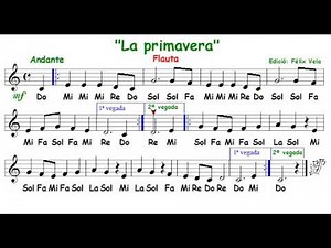 La primavera, A. Vivaldi (Flauta con notas DoM)
