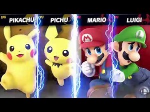 Super Smash Bros Ultimate; Pikachu and Pichu VS The Mario Bros 2