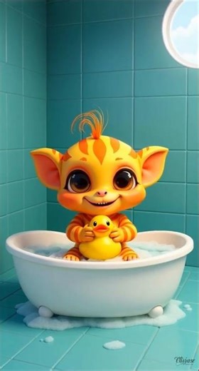 Cute Baby Alien at the Spa | #cute #cutebaby #cutealien