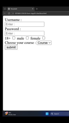 ABHISHEK on Instagram: "Html part 27 || learn very usefull 🤯🤯 form tag of html || comple tutorial step by step || complete web devlopment course from Zero #webdevelopment #html #codedaily #programming #webdesign #codingtips #codingtips #frontend #htmltutorial #learntocode #coding"