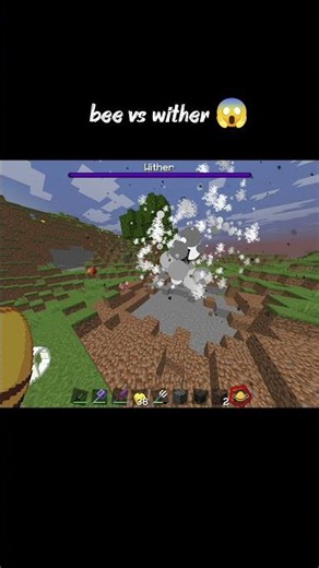 🐝 1000 BEES vs WITHER... Who Wins? 😱 | Minecraft #shorts