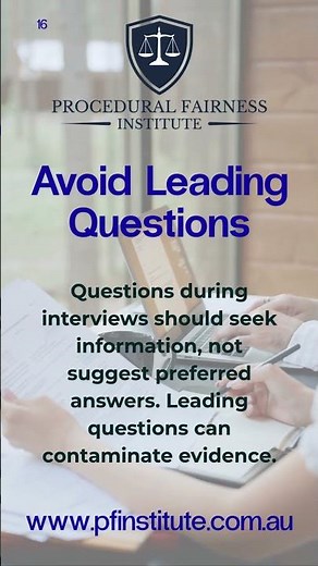 Avoid Leading Questions