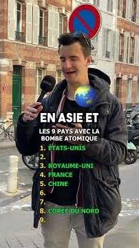 The 9 countries that have the atomic bomb 💣 #cultureg #quiz #streetinterview #geopolitics #atomic...