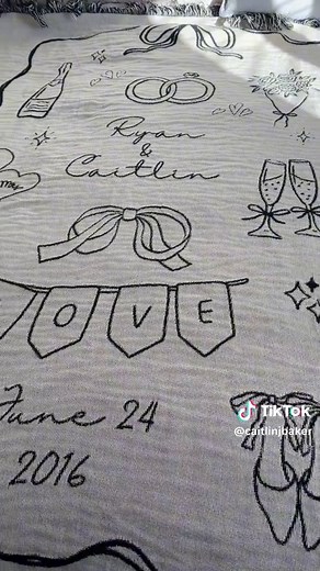 Personalized Doodle Marriage Blanket Gift Ideas
