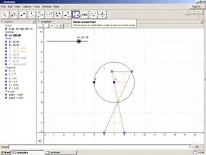 GeoGebra Animation - Triangle Rotating Around a Point on Object