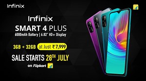 669K views · 406 shares | Presenting Infinix Smart 4 Plus with 6000 mAh Battery & 6.82" HD+ Display. Sale starts 28th July, 12 Noon on Flipkart. #AbRuknaNahi | Flipkart | Facebook