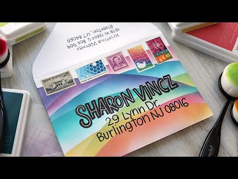 EASY Stencil Mail Art - Ink Blending & Lettering