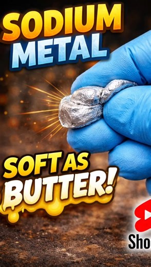 Sodium Metal is SOFT? 😱 | Shocking Truth! Cutting Sodium Like Butter! 🧈⚡ #shorts