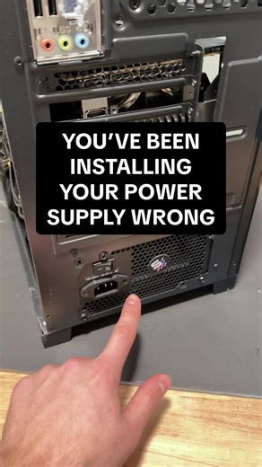 There is a new way to install power supplies in your gaming PC that I just discovered. It is the most effective method for maximum airflow to the power supply. #pcgaming #pcbuild #gaming