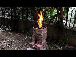 How to build a outdoor brick rocket stove | The first cooking with wood fire | DIY
