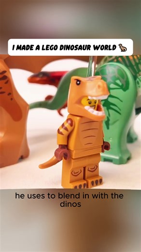Building a LEGO Dinosaur World from Past to Future #lego #dinosaur #creative #jurassicworld #fyp