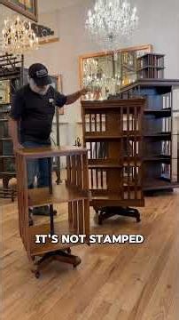 A full rotation of revolving bookcases!