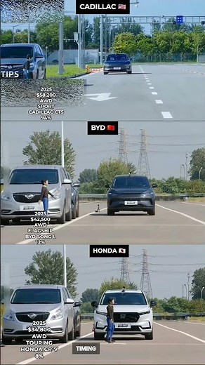 Cadillac vs BYD vs Honda | Integrated Pedestrian AEB Test