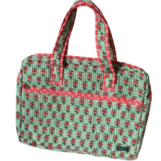 Beautiful Cotton Block Printed Quilted Laptop Bag With Handle - Etsy UK