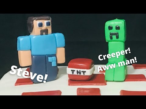 How To Make Minecraft Characters Out Of Fondant 👉 Minecraft Creeper Fondant Tutorial Solution