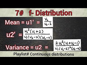 mean and variance of f distribution