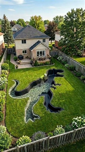 I built a secret dinosaur luxury bar in my backyard #oddlysatisfying #art #painting