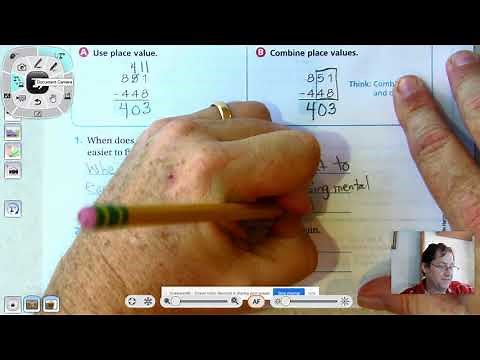 3rd grade GO Math-Lesson 1.11 Combine Place Values to Subtract pages 47-50