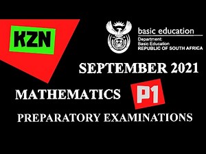 KZN Math grade 12 September Paper 1 Prelim 2021 memo by @BrightYoungBrains