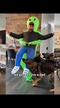 Funny Dogs Save Dad From Alien Abduction