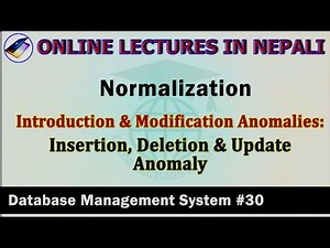 DBMS#30|| Normalization ||Intro & Modification Anomalies|| #Insertion #Deletion #Update Anomaly ||