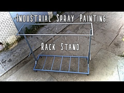 Timelapse: DIY Industrial Mobile Spray Painting Rack Stand / Hanger