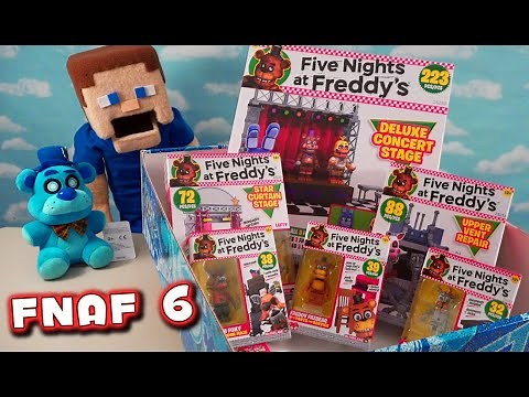 FNAF McFarlane Toys Series 6 Unboxing Complete!! FINALLY!! w/Deluxe Concert Stage FrostBear