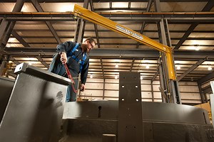 Fall Protection Column-Mounted Swing Arm - Rigid Lifelines