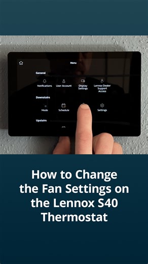 Metal Masters on Instagram: "In this video we’re going to show you how to find and change the fan settings on your Lennox S40 thermostat. #LennoxS40FanSettings #LennoxS40Thermostat #LennoxS40ThermostatSettings #HowToUseLennoxS40Thermostat #LennoxS40ThermostatFAQ"