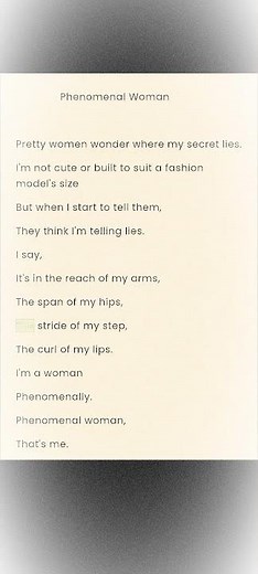 Phenomenal Woman – Maya Angelou | #mayaangelouquotes #phenominal #woman #poetry #poem #poetryshorts