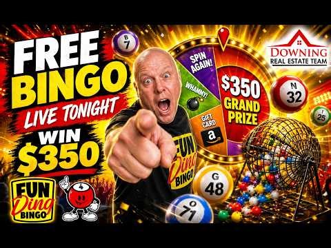 🎉 FREE LIVE Bingo Night with Jeff | Win Prizes & Spin the Wheel!