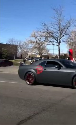 Hellcat Challenger loses control and wrecks new Silverado at Colorado Cars and Coffee Loveland