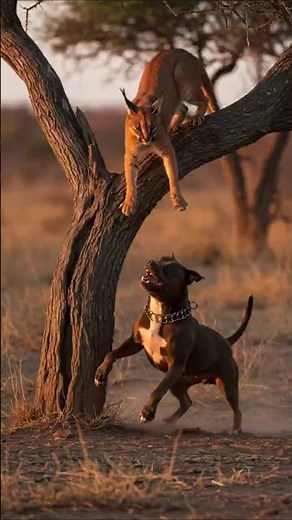 Can a Pitbull Take Down a Wild Caracal Cat? 🐶🔥🐱