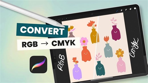 【Procreate】如何在 Procreate 中将 RGB 转换为 CMYK（以及没人告诉你的真相） from Peggy Dean