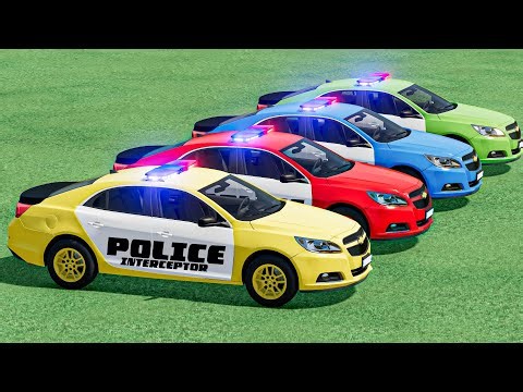 TRANSPORTING POLICE CAR ! EVERY COLOR ! BEAMNG DRIVE