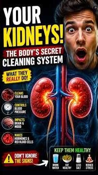 “How Your Kidneys Clean Your Body Every Second. #kidney #kidneyfunction #kidneydamage
