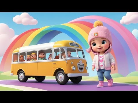Rainbow Bus Ride 🚌🌈 | Fun Color & Learning Song for Toddlers & Preschoolers