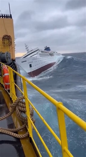 A cruise ship encountered catastrophic conditions during a powerful ocean storm, ultimately sinking after all passengers and crew were safely evacuated, authorities confirmed late Sunday. The vessel had been navigating rough seas when weather conditions rapidly deteriorated. Witnesses onboard reported towering waves and intense winds battering the ship for hours. At one point, passengers described dishes crashing, furniture shifting, and the ship listing noticeably to one side. According to mari