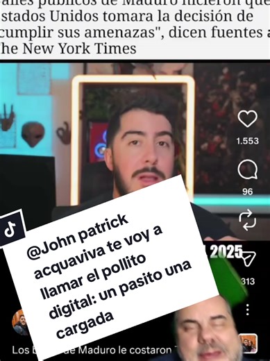 #greenscreen @John patrick acquaviva te voy a llamar el pollito digital: un pasito una cargada, un pasito una cargada #ActualidadVenezolana #VenezuelaHoy #NoticiasVenezuela #PoliticaVenezolana @María Corina Machado @CarlaAngola @🇻🇪 kilometro @Armando Pulido venezuela @Diosdado Cabello Rondón @Gaby Estefania @Hablemos Claro Venezuela @CarlosChavez_Oficial