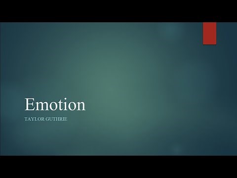Cognitive Neuroscience of Emotion - Theories